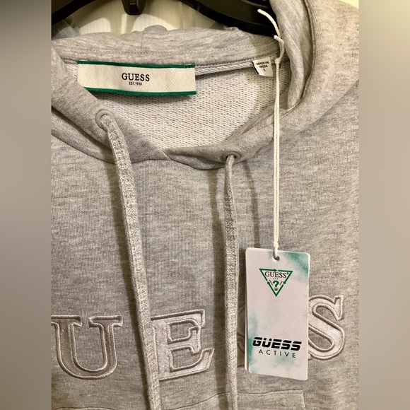 GUESS Hooded Dolman Sleeve Sweatshirt (Gray) - Picture 5 of 5